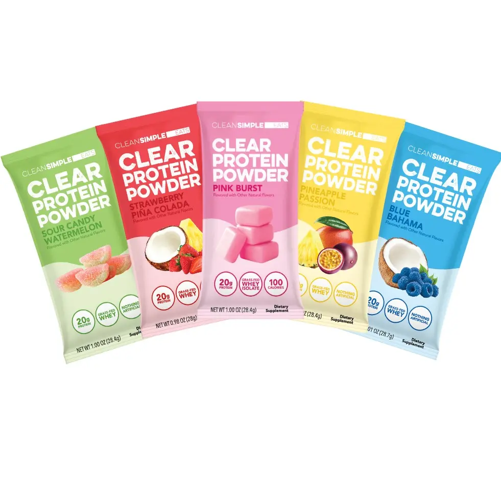 Clear Protein Powder 5-Flavor Pack | TikTok Exclusive