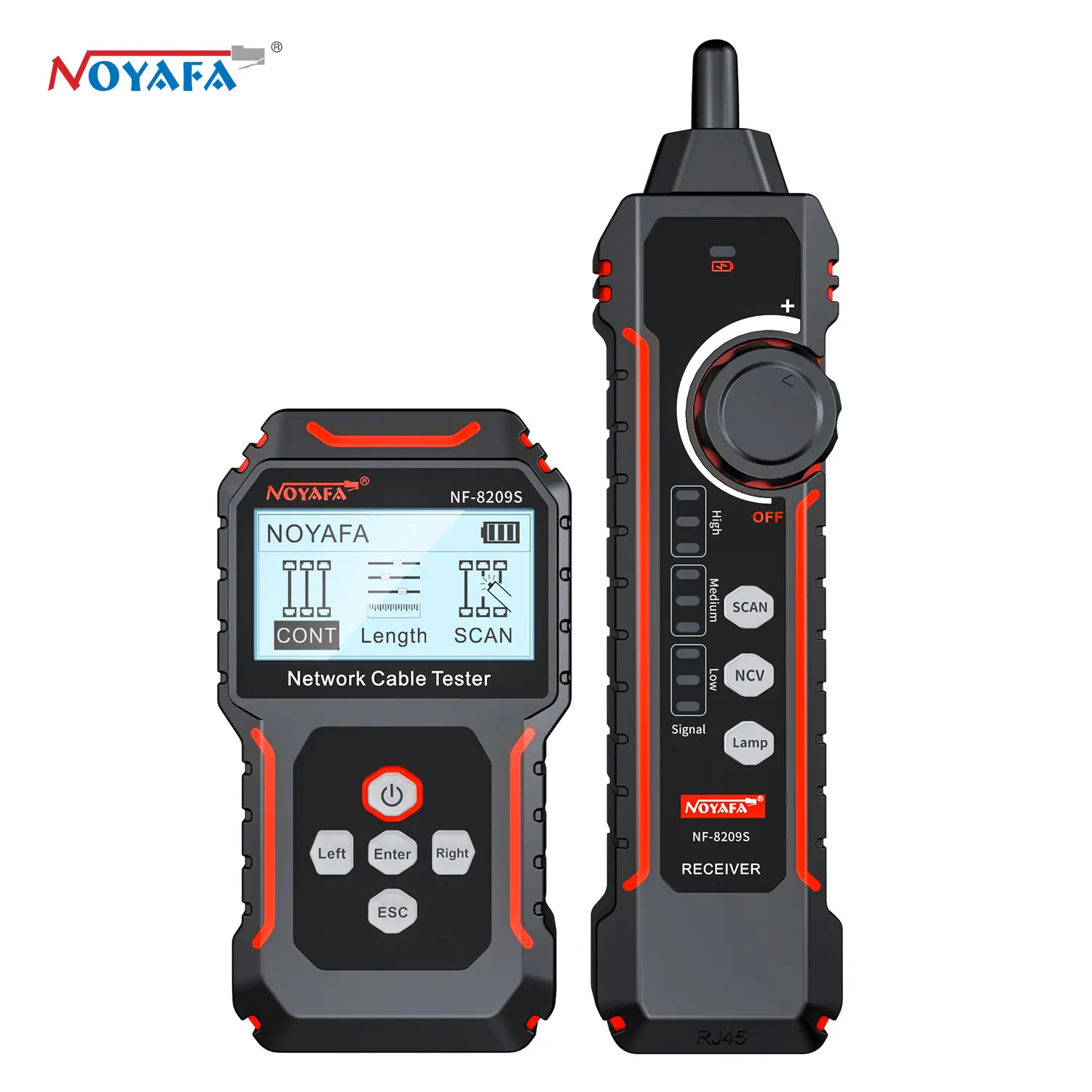 [Official] NOYAFA NF-8209S Completely-upgraded Network Cable Tracer & Tester with Cable Length / PoE / Crimping Test, Port Flash, NCV. Must-Have for Cabling Engineers