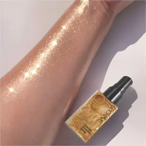 Ultra-fine flash highlight spray Highlighter | Long-lasting shiny for face and body | Three-dimensional contour + water light muscle double effect | Daily commuting & music festival party artifact