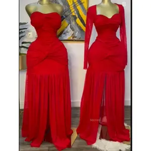 Autumn and winter clothing Women Ruched Pleated Maxi Long Dress 2025 new Holiday Birthday Party Evening Dresses