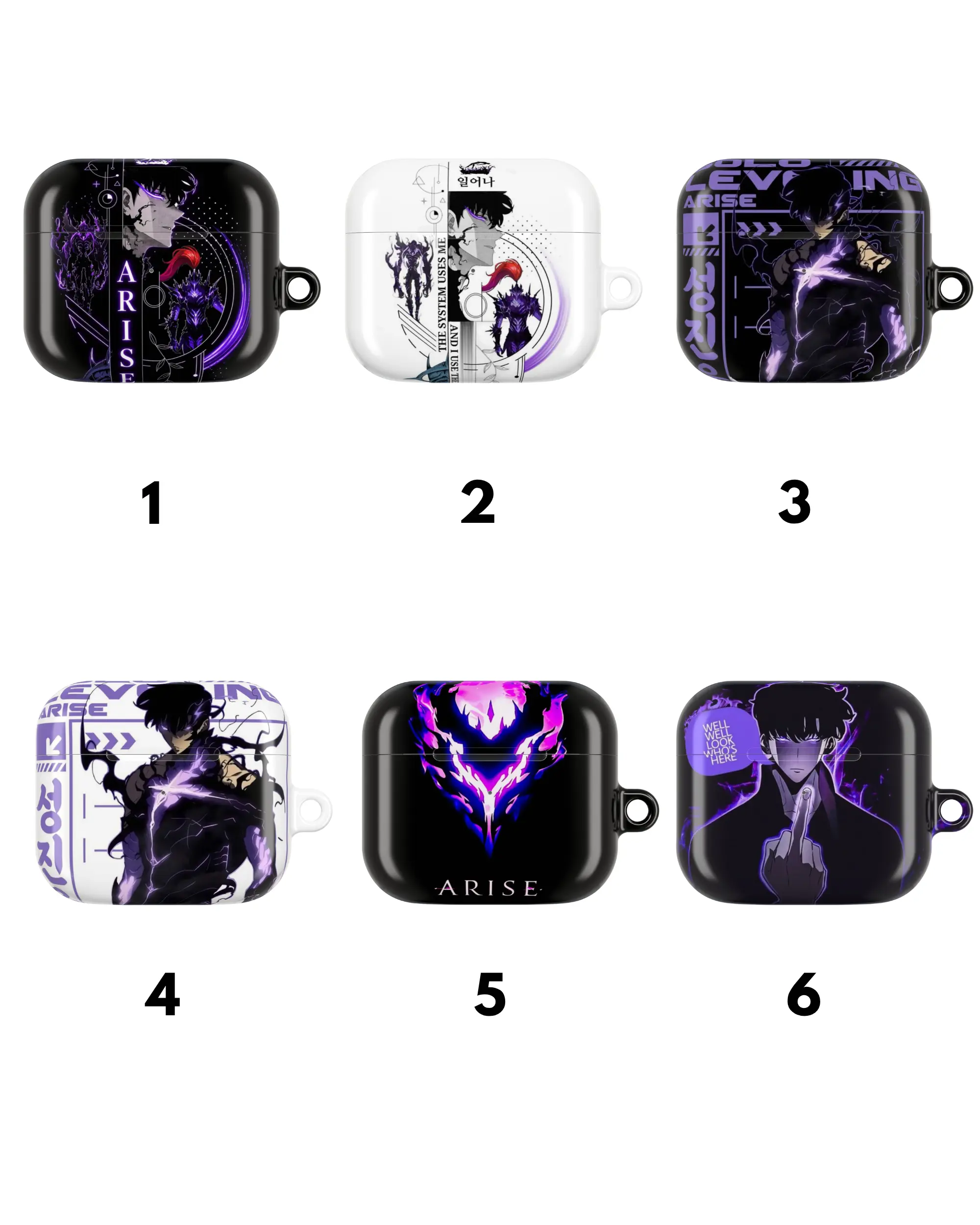 Solo Leveling Anime Aesthetic  AirPods Cases | 3D Shockproof Cover for AirPods Pro 1/2/3 & AirPods 1/2/3/4 & AirPods Max Cases