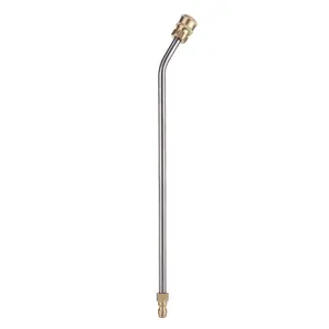 【fathersdaygift】M Mingle Stainless Steel Durable Telescoping Pressure Washer Wand Extension, 14 in, 1/4 in Quick Connect Socket, for Undercarriage and Gutter Cleaning, Telescoping Wand
