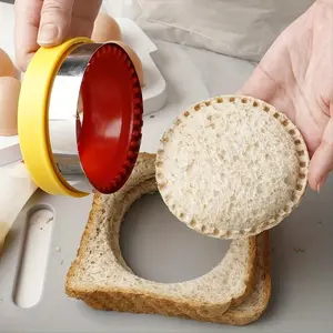 Pcs Sandwich Cutter and Sealer - Perfect for DIY Jelly Sandwiches, Breakfast Sandwiches, and Cookies, Baking Supplies - Includes OPP Bag Packaging - Back To School Lunch Box Essentials