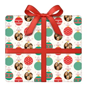 Personalized Holiday Baubles Christmas Wrapping Paper