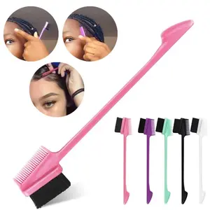 Versatile Eyebrow Brush - Includes Hair Detangling Brush, Hairline Comb & Hair Dye Brush, Portable Hair Care Tool Multi-Use Bro