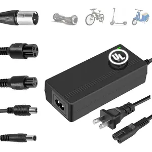 42V Electric Scooter Charger UL Certified for 36V  5 Plugs, Compatible with Gotrax, Jetson, Razor, Voyage, ninebot,Swagtron,Bird,Segway Electric  Scooters Ebikes