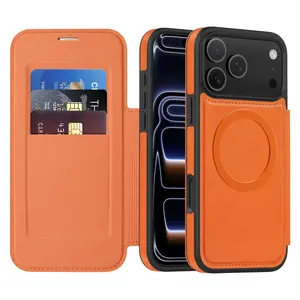 New Wallet Case for iPhone 17 Pro Max & 17 Air, Card Holder, Stand, Wireless Charging, Magnetic Flip Cover, Protective Durable Shell, Protection, Accessories