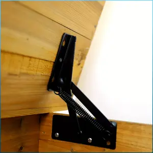 80 Degree Foldable Lifting Bracket, Metal Bench Seat Hinge, Elevator Top Hinge, Workbench Hinge, Shelf Brackets and Stands for Home and Office Use, Sturdy Bracket