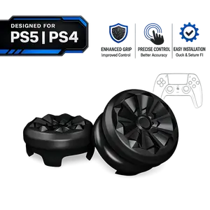 Professional Gaming Thumb Grip Caps for PS4 & PS5 Controllers | Anti-Slip Rubber Joystick Covers | Enhanced Precision, Comfort & Control | 1 High-Rise + 1 Mid-Rise