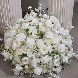 Large Artificial Rose Hydrangea Flowers ball centerpiece for wedding events table