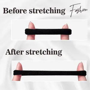 Colorful elastic hair cord High elastic high ponytail does not hurt hair color variety Random Color