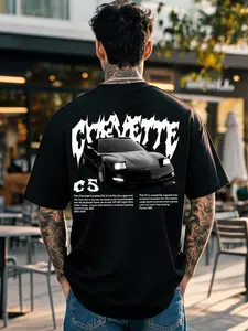 Corvette C5 T-Shirt, Retro Car Graphic Tee, Y2K Streetwear Shirt for Car Enthusiasts, Vintage Chevy Racing Fitted Crewneck Soft Classic Cotton graphic tee zac brown sphere las vegas merch funny t shirt marcus the worm merch