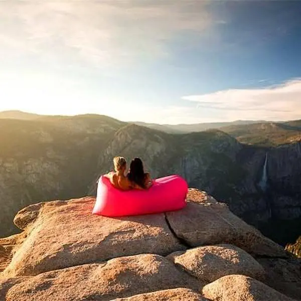 LazyAir Sofa - Fast Inflatable Hangout Lounger and Beach Air Bed for Ultimate Relaxation Outdoors