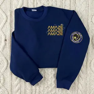 Embroidered Amaze Crewneck Sweatshirt, Project Hail Mary Rocky Inspired Sci Fi S Hoodie,  Funny Space Quote Shirt