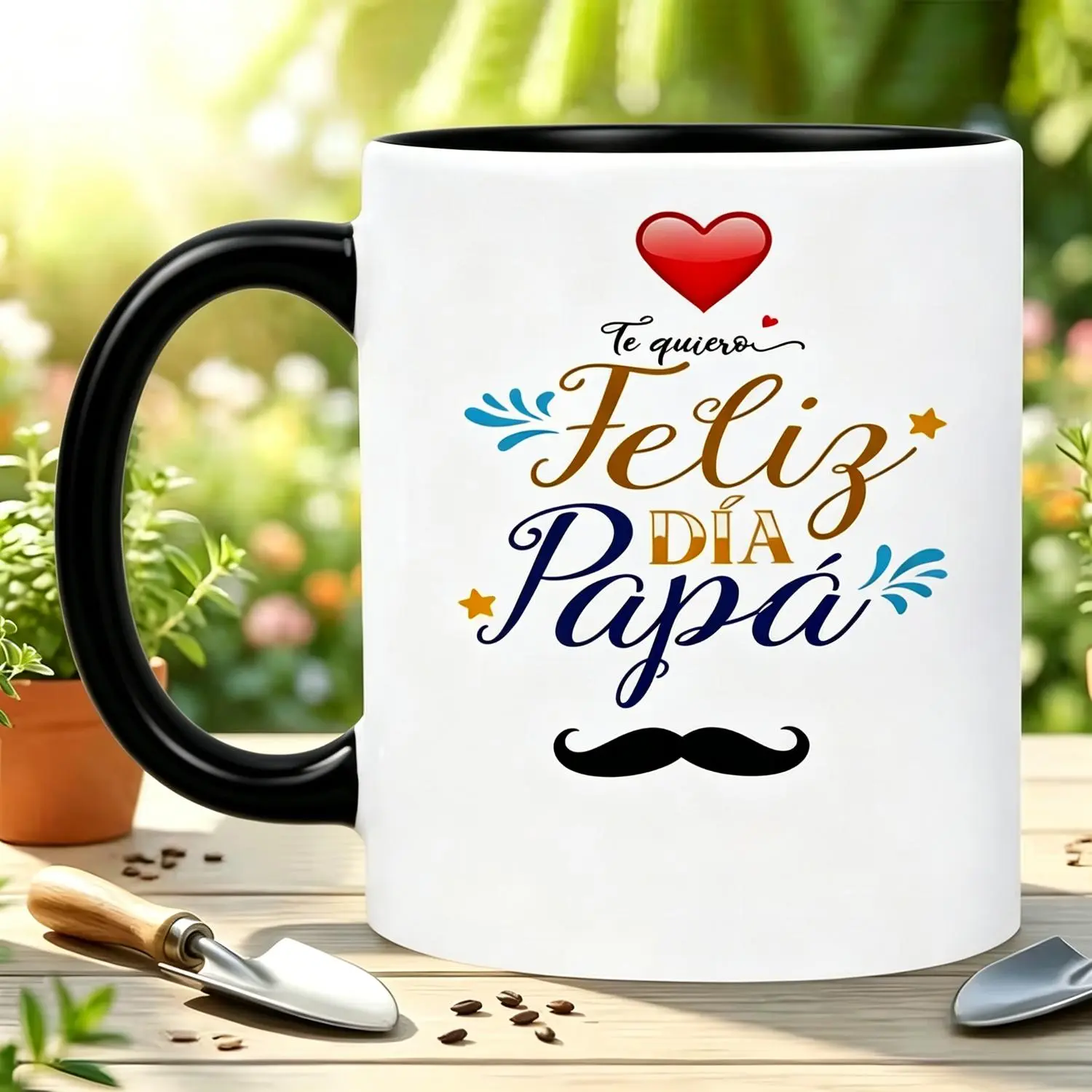 11Oz Ceramic Feliz Dia Papa Coffee Mug - Spanish Father's Day Gifts Design, Dishwasher Safe, Suitable for Hot/Cold Drinks, Ideal for Dad, Grandpa, Father's Day, Birthday, Father's Day Gifts Spanish