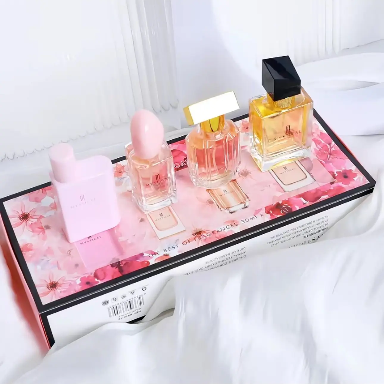 MYSTICAL Women's Perfume Set - 30ml*4 - A flowery scent with hints of citrus, strawberry, pear, vanilla, cedar, and patchouli-perfume for women-long lasting perfumes-rose vibrant for women-great holiday gift-perfume gift bundle luxury fragrance different