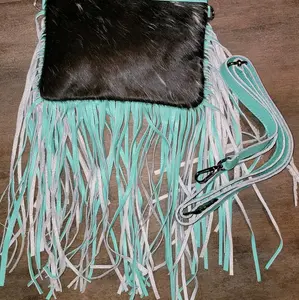 fringe crossbody genuine leather cowhide