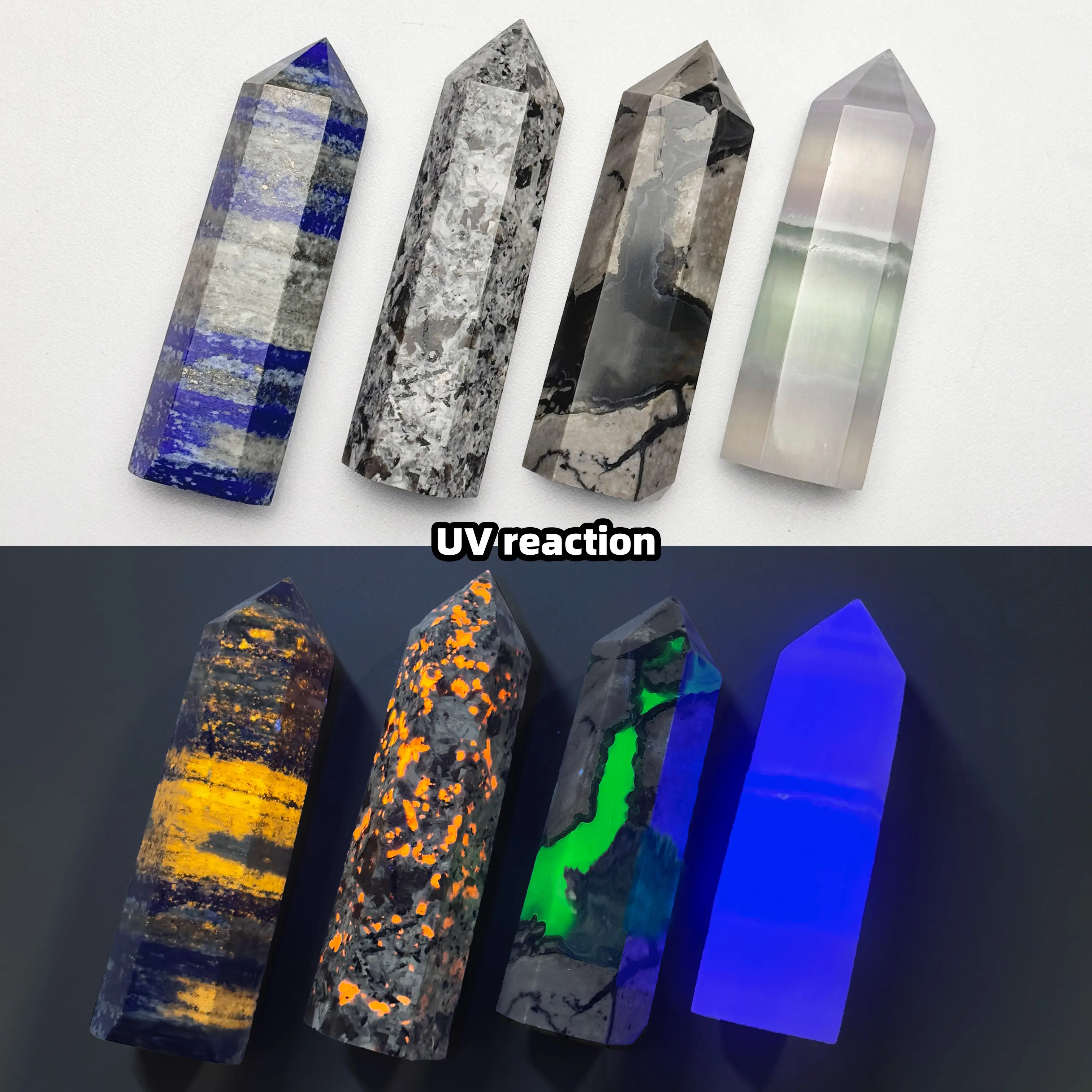 [Video Order] 1-Count Natural Crystal Tower Bundle (80g-100g) - Rose Quartz, Dream Amethyst, Yellow Calcite & More Gemstone Decor for Home Decoration