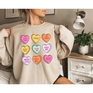 Be Mine Sweatshirt, Conversation Hearts Sweatshirt, XOXO Sweatshirt, Valentines Day Shirt, Gift For Her, Gift For Valentine, Gift for love