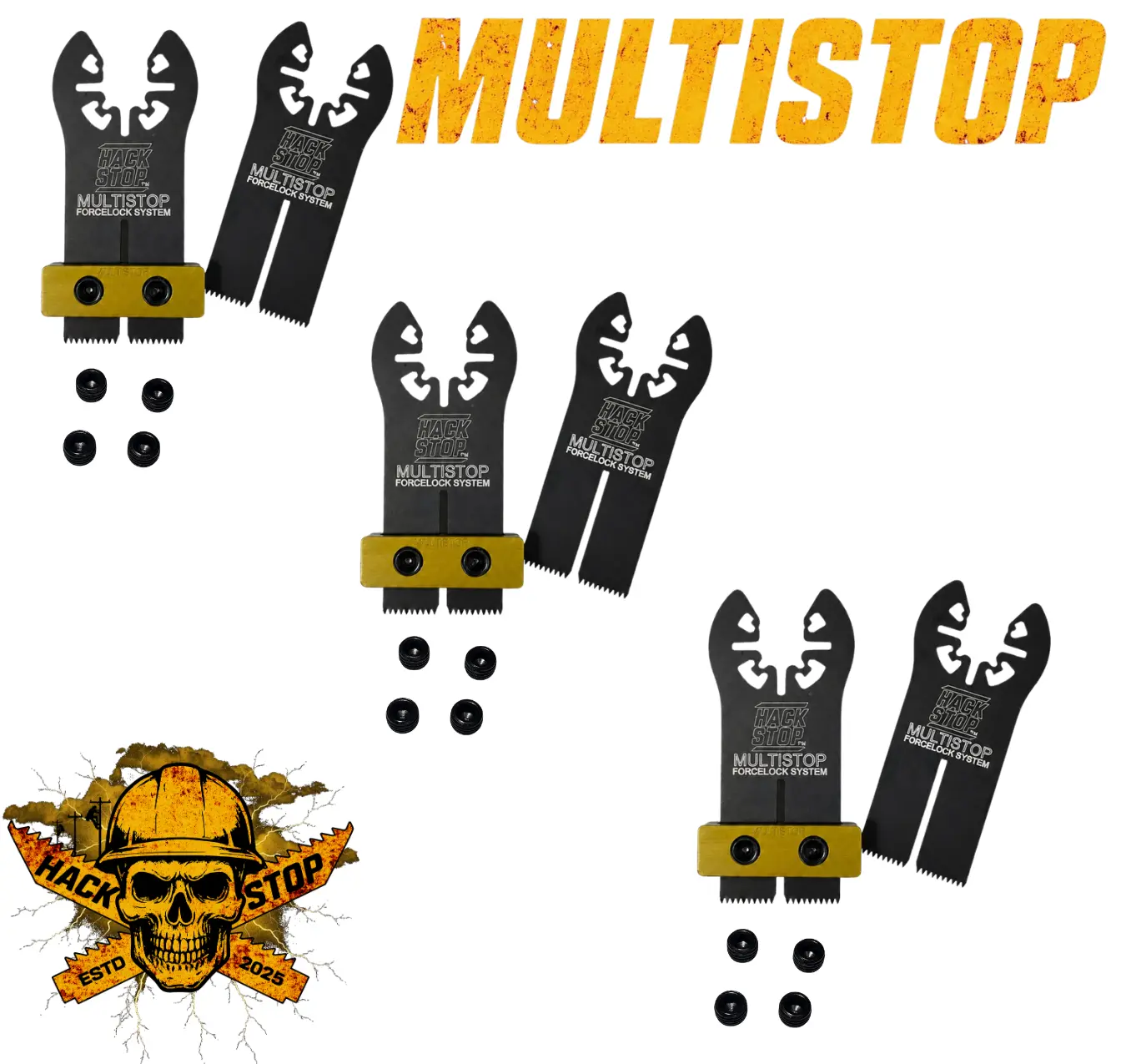 Multistop 3 pack + 3 Bonus sets of screws