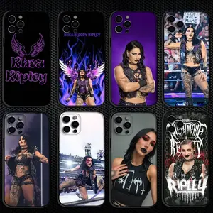 R-Rhea Ripley Phone Case For iPhone17, 16,15,14,13,12,11 Plus,Pro Max, Others Soft Black Cover
