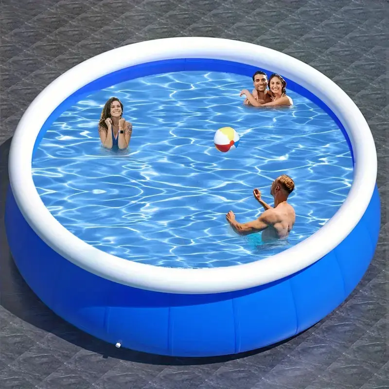 Outdoor Inflatable Family Pool – 7000L Capacity, Durable PVC, Easy Setup, Foldable Storage, Blue