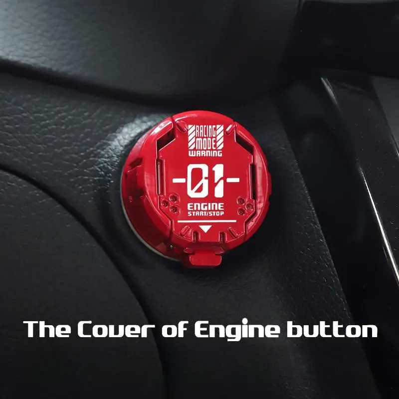 One-button Start Button Protective Cover Full Metal Car Motorcycle Ignition Switch Starter Decoration Car Accessories