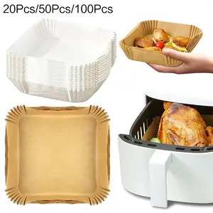 Disposable Air Fryer Liner, 20/50/100pcs Square Air Fryer Baking Paper, Non-stick Baking Paper, Baking Utensils for Home Kitchen