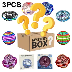 3PCS 100% Random Toy UFO Flying Ball Surprise Blind Box Flying Ball ,Upgraded Cosmic UFO Spaceship, Hand Operated Boomerang Hovering Ball, LED Lights Flying Spinning Mini Drone, Fantastic Cool Toys Christmas Gift For Boys And Girls