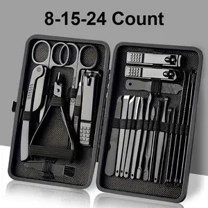MY HEART FLY 8/15/24Pcs Professional Nail Clipper Set with Storage Case, Portable Manicure Pedicure Kit for Home & Travel, Nail Care Tool, Birthday Gift