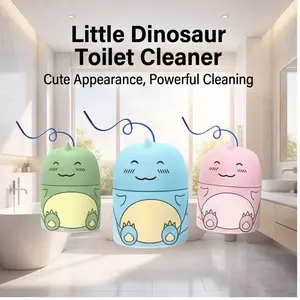 Triple-Scent Dinosaur Toilet Cleaner – Ocean, Jasmine & Peach Aroma + 3-Bottle Dino-Shaped Set for 9-Month Effortless Bathroom Cleaning