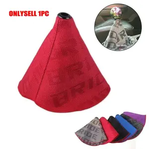 Style Bride Canvas Universal Shift Lever Knob Boot Cover Racing Shift Knob Collars RS-SFN059 Knob Shift Boot Cover, Car Accessories
