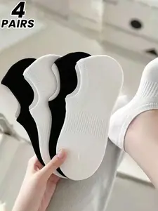 Women's Boat Socks Invisible Summer New Pure Color Anti-Slip Thin Breathable Casual Low-Cut Sports Deodorant Short Socks