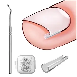 Ingrown Toenail Corrector Set - 40 Pcs Pain-Free Toenail Straightener Strips with Toenail Lifter - Easy Use Ingrown Toenail Tools Kit Gel Manicure