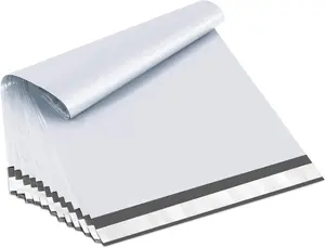 Poly Mailers Self-Sealing Shipping Bags White Waterproof Thick 50-Pack Eco-Friendly for Small Business Packaging