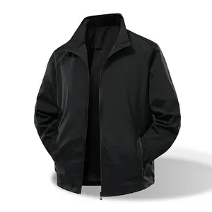 Men's Stand Collar Windproof Jacket Taslan Fabric Mesh Lined Zip Pockets Premium New Arrival Water Repellent Wrinkle Free Breathable for Casual Commuting Camping Outdoor Spring Fall Wear