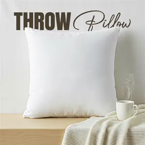 Utopia Bedding Throw Pillow Insert  — Down Alternative Lumbar Pillow for Bed, Sofa & Couch, Fluffy Decorative Stuffer for Indoor & Outdoor Use, White, 1 Pack