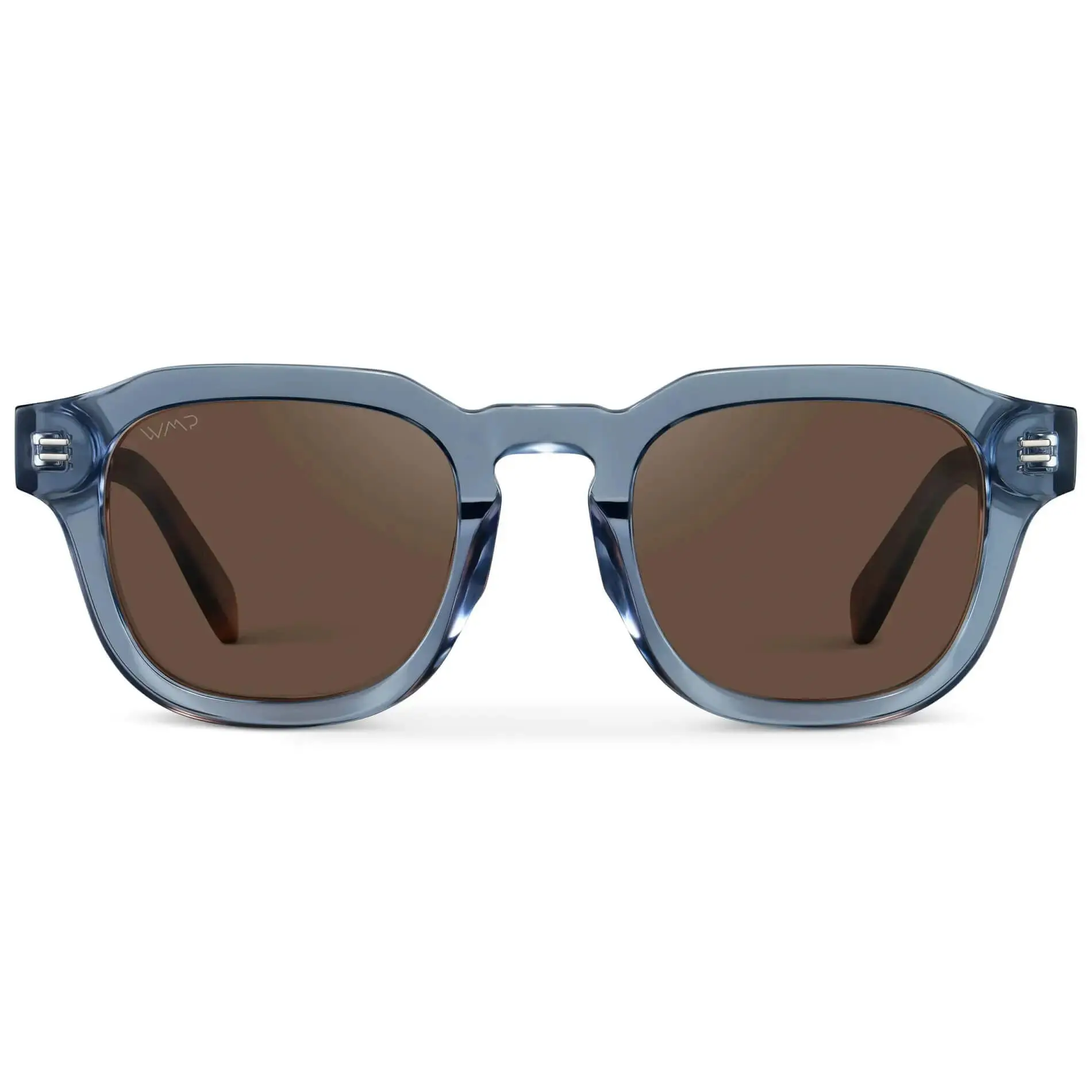 WMP Eyewear Nelson Men's Polarized Sunglasses - Classic Geometric Square Frame with Keyhole Bridge, 100% UVA/UVB Protection, Casual Glasses, Uv Protective Glasses, Men's Accessories, Casual Wear