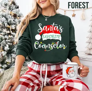 Counselor Christmas Shirt Santa's Favorite Counselor Shirt Merry Counselor Shirt Holiday Counselor T-shirt Christmas Gift For Counselor Christmas School Counselor