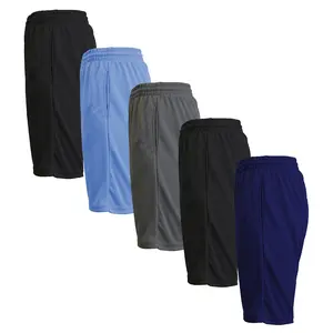 Men's 5-Pack Lightweight Breathable Moisture Wicking Mesh Shorts - Solid - SET 2