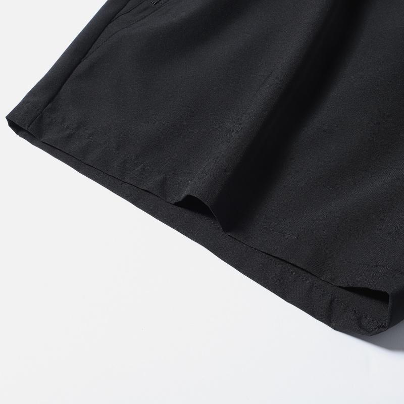 Men’s quick-dry casual athletic shorts featuring an elastic drawstring waist and zippered pockets on both sides, suitable for summer wear—ideal for outdoor sports, fitness, jogging, cycling, and basketball.