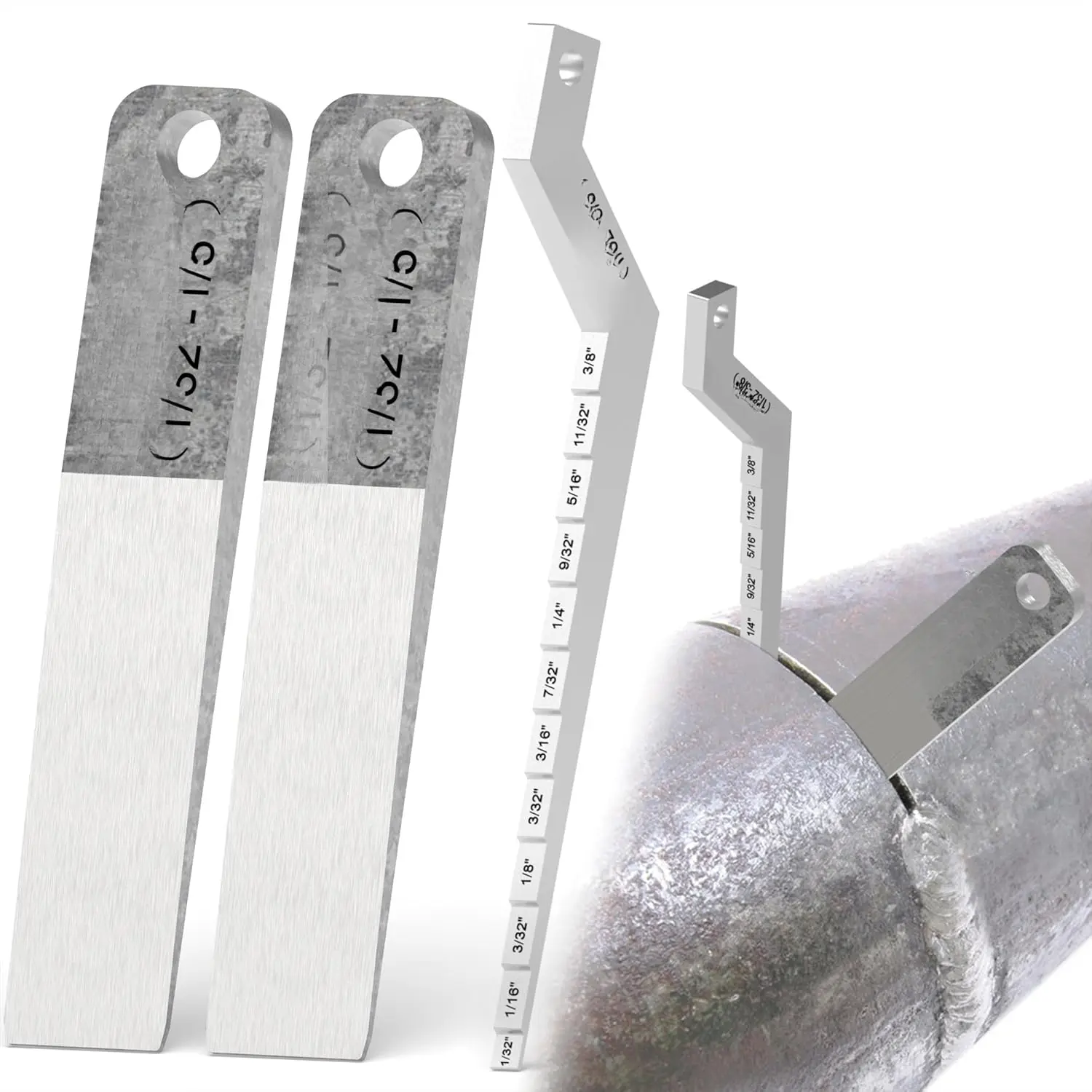 3 count 4" Spacing Wedge with Stepped Guage Sets, Metal Wedges for Pipe Welding Tools, Welding Accessories for Pipe Spacer Wedge Fitting, Tig Welding, Wedge Pipe Tools for Pipe Fitting Welding