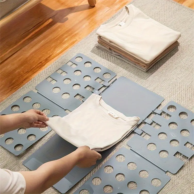 1pc Space-Saving Clothes Folding Board - Durable Plastic, Adjustable for T-Shirts & More, Ideal for Travel, Home Organization, Dorm & Laundry, Foldable Clothes Storage, Clothes Folding Board, Mounted Closet Systems