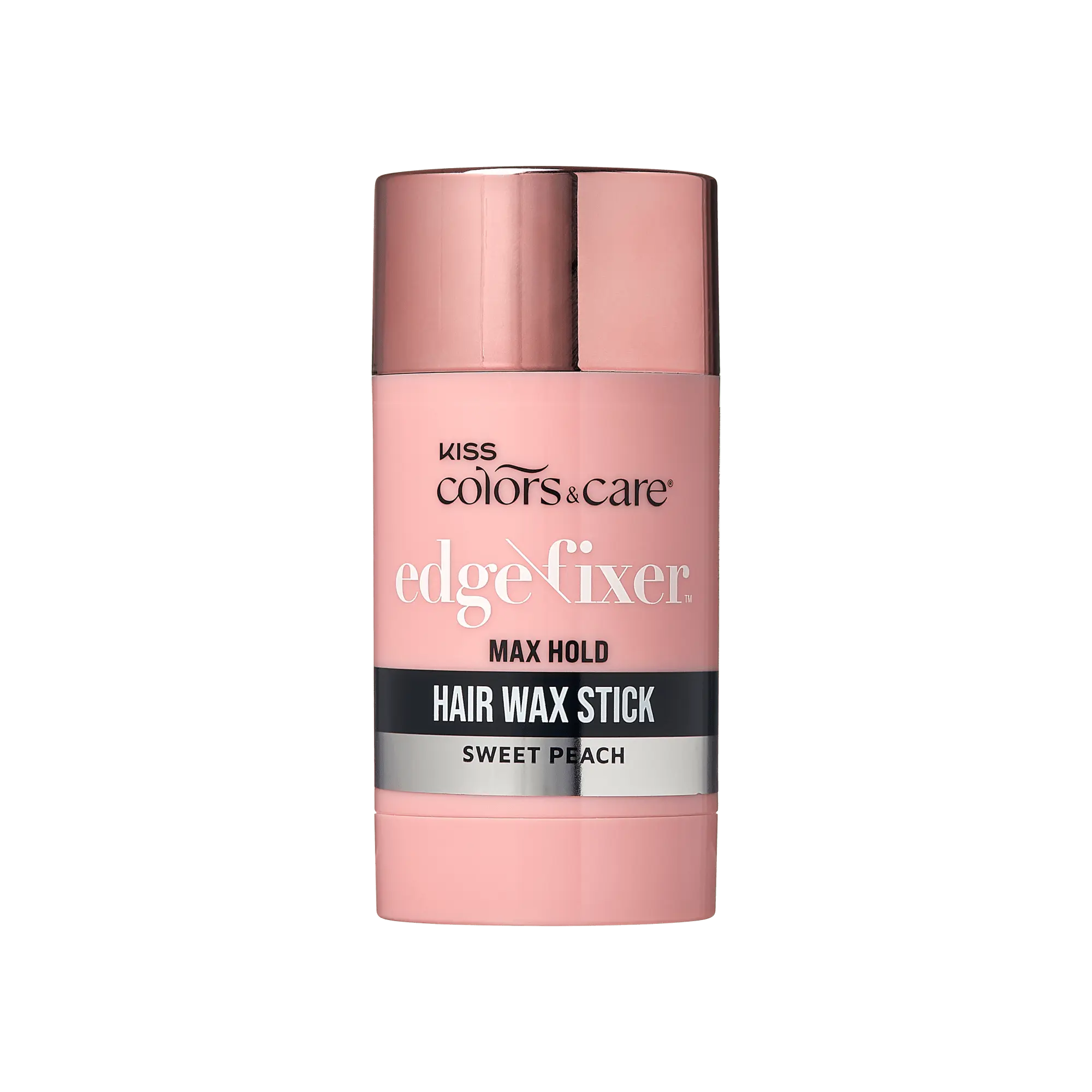 Kiss Colors & Care Edge Fixer Wax Stick  - Sweet Peach | Edge Control, Baby Hair Gel, Max Hold, Twist-Up Application, Hair Care