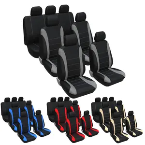 TOYOUN Universal Car Seat Covers 7-Seat Front & Rear Bench Covers No Zippers for Back Seat Auto Accessories for Cars Trucks Vans SUVs