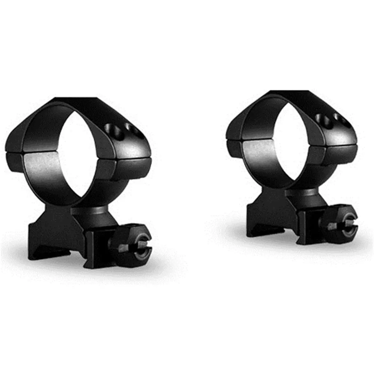 Hawke Sport Optics Unisex 30mm Precision Steel Weaver High Rings with Nut, Black - 2-Piece Set