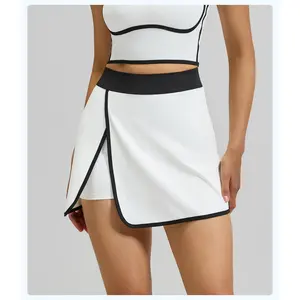 Anti-exposure built-in pocket fitness yoga two-piece short skirt