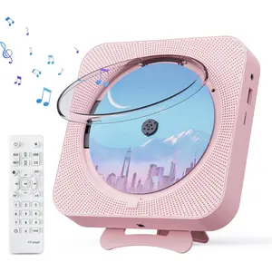 Portable CD Player with  Desktop CD Player for  CD  Players with Remote Control,Timer,Built-in Dual Speakers with LED Display  Audio Boombox FM Radio ()