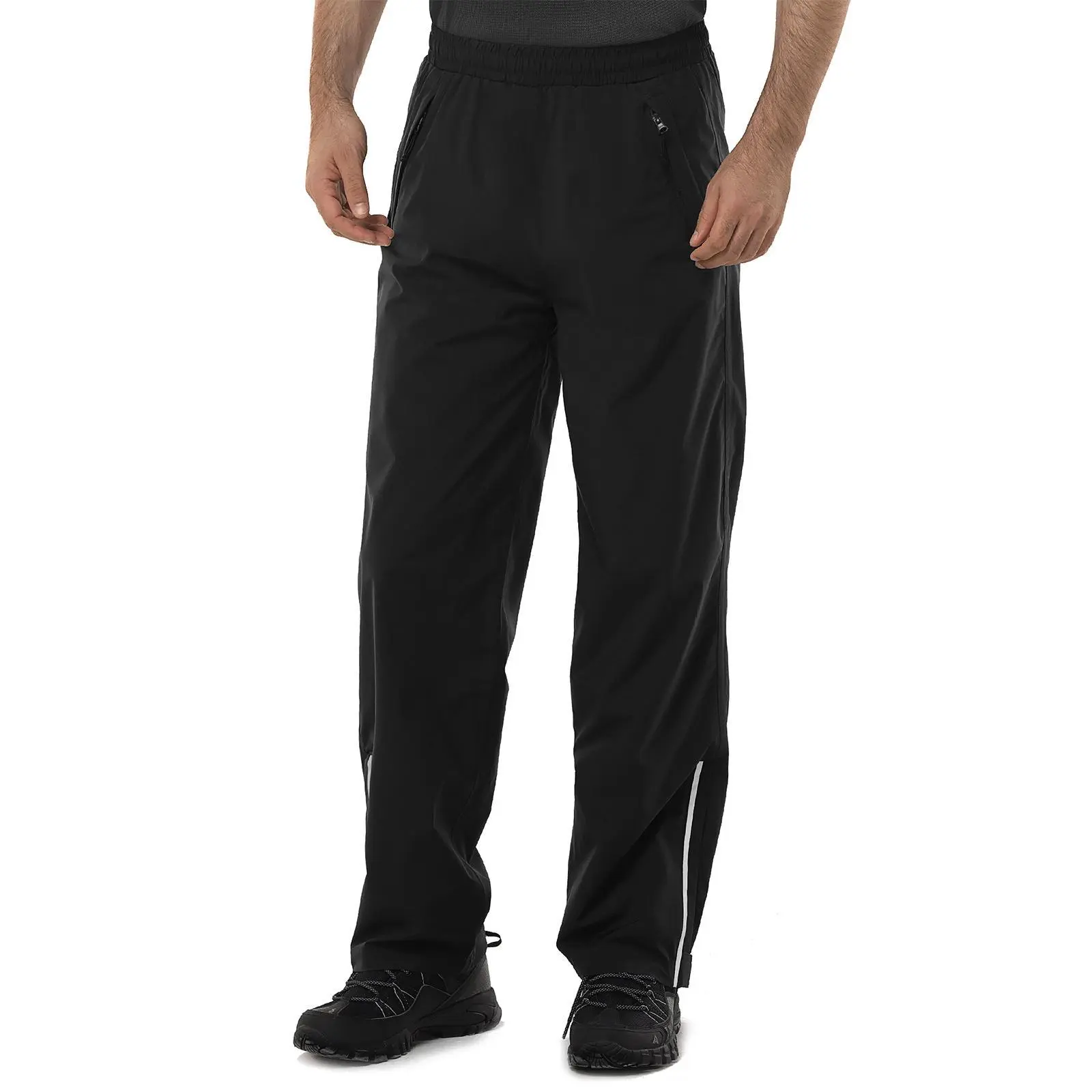 33,000ft Men's Rain Pants - Polyester Shell, Lightweight, Breathable, Quick-Drying, Reflective, Windproof, Waterproof, Multi-Size Golf Wear & Hiking Men's Pants for Outdoor Activities, Lightweight Breathable Quick-Drying Men's Pants