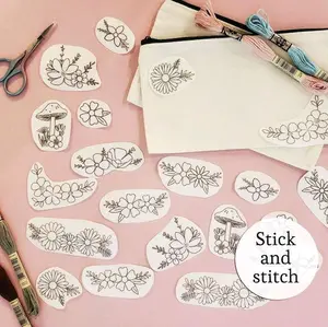 stick and stitch embroidery patterns, wildflowers, floral  embroidery patterns